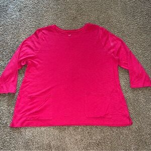 J. Jill Vibrant Pink Long Sleeve Tee